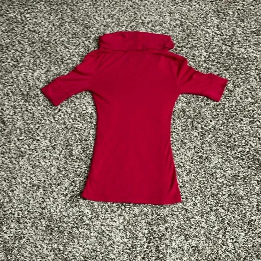 Express Body Contour High Compression Mock Neck Short Sleeve - Picture 2 of 4